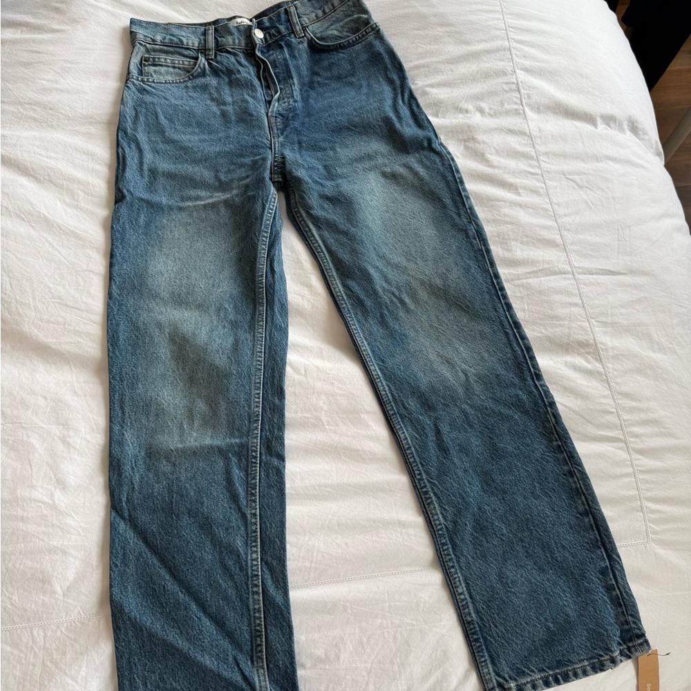 Reformation Women's Blue Straight Jeans